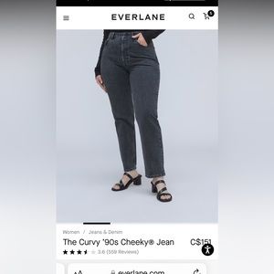 Everlane 90s cheeky Jean black